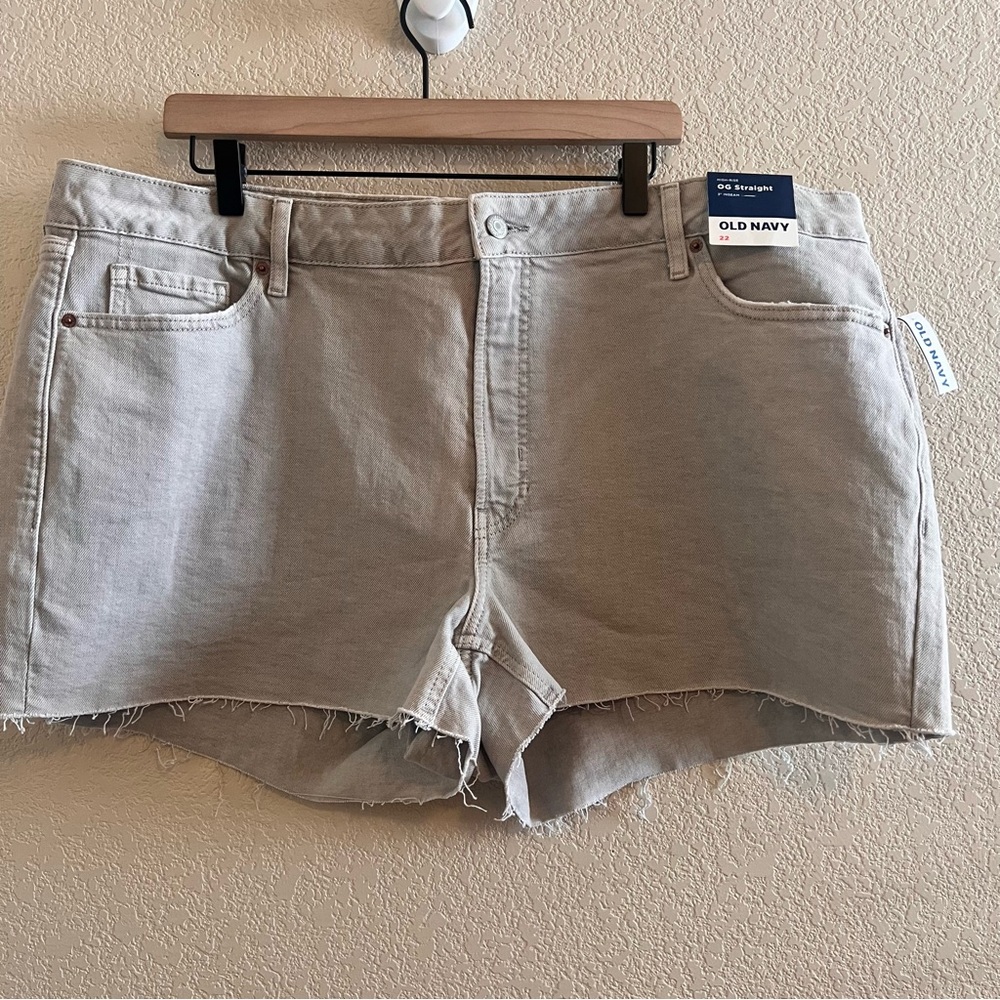 Old Navy OG Straight High Rise Jean Shorts Size 22 NWT